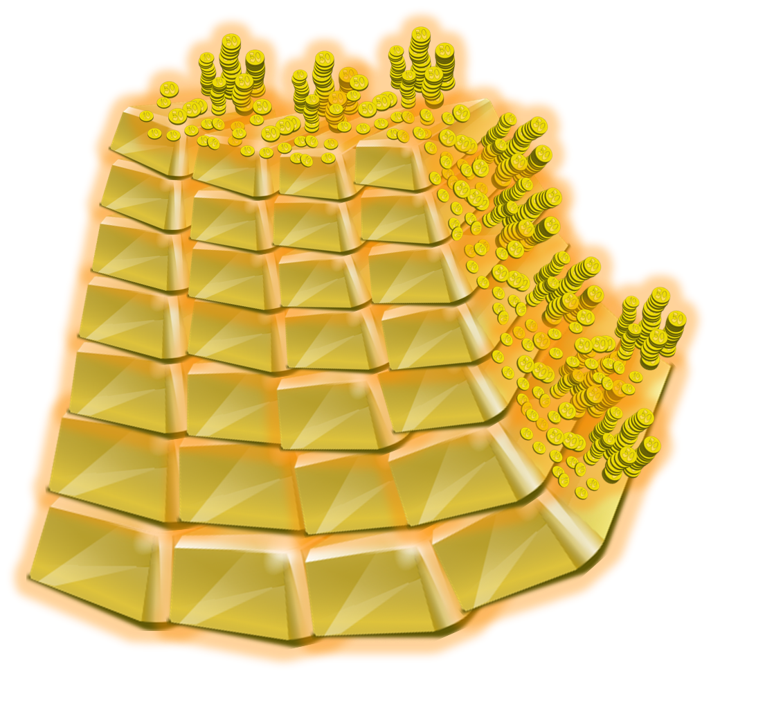 Golden Coins Stack Transparent PNG Image