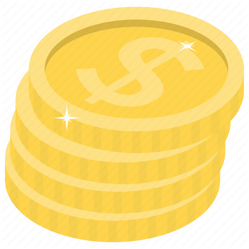 Golden Coins Stack Transparent PNG Image