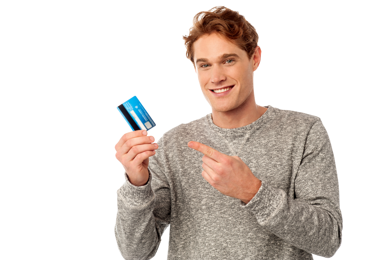 Credit Card Holding Hand Transparent PNG Image