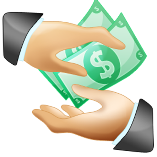 Dollars Holding Hand Transparent PNG Image