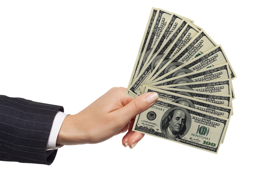 Dollars Holding Hand Transparent PNG Image