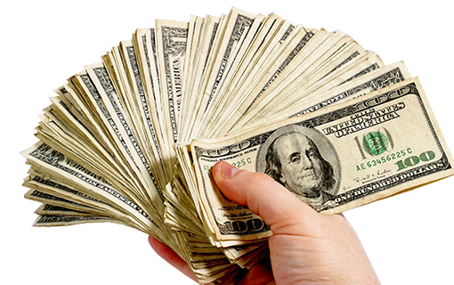 Dollars Male Holding Hand Transparent PNG Image