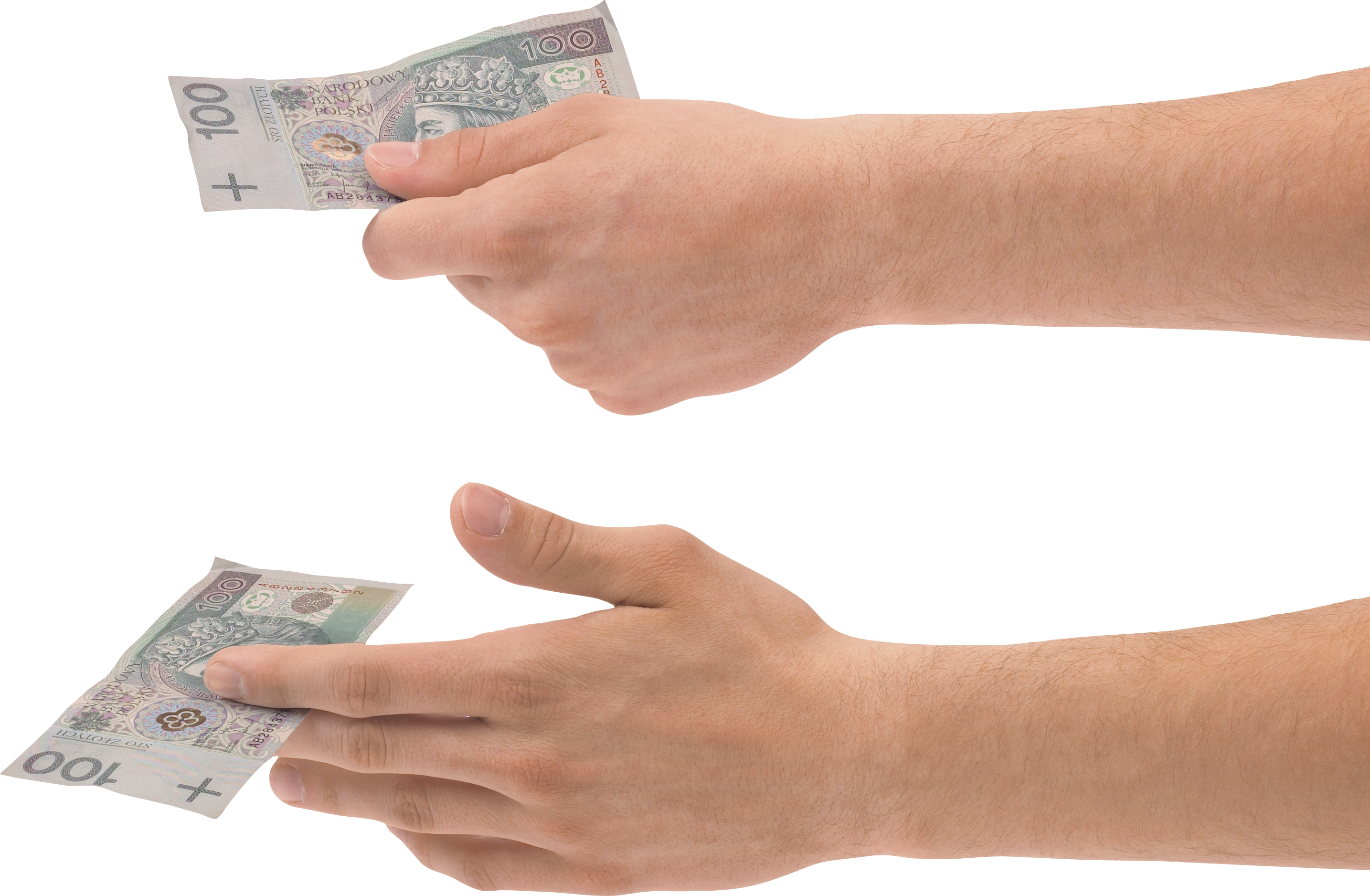 Dollars Male Holding Hand Transparent PNG Image