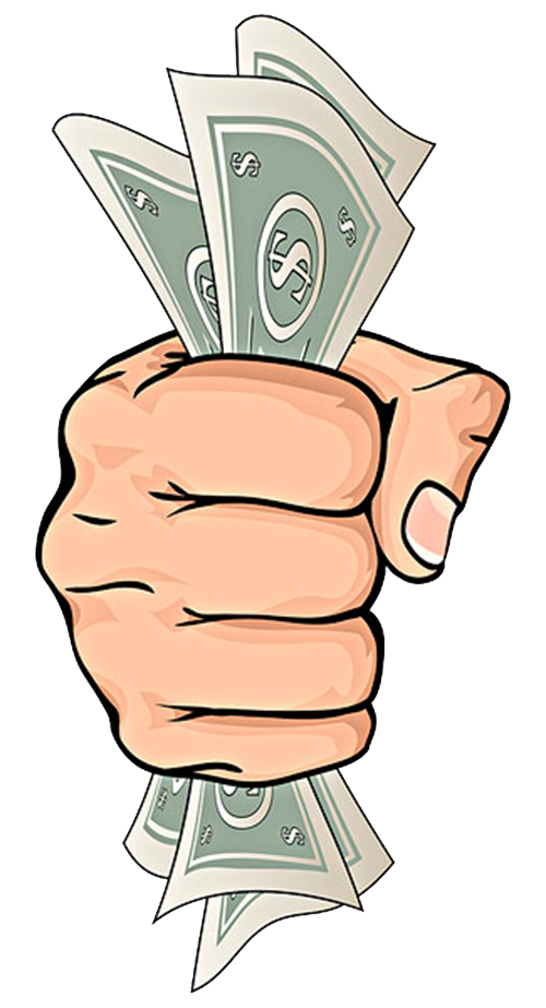 Dollars Male Holding Hand Transparent PNG Image