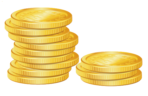 Money Coins Stack Golden Transparent PNG Image