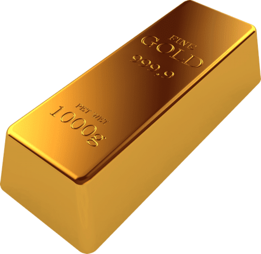 Single Bar Gold Transparent PNG Image