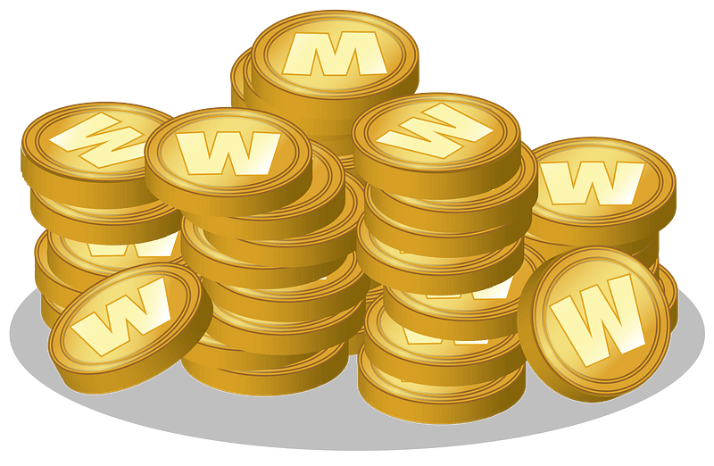 Golden Coins Stack Currency Transparent PNG Image