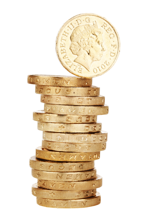 Golden Coins Stack Currency Transparent PNG Image