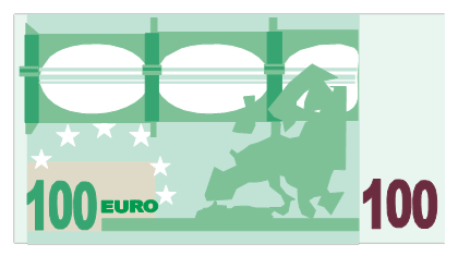 100 Euro Bill Transparent PNG Image