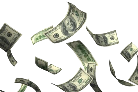 Flying Dollars Transparent PNG Image