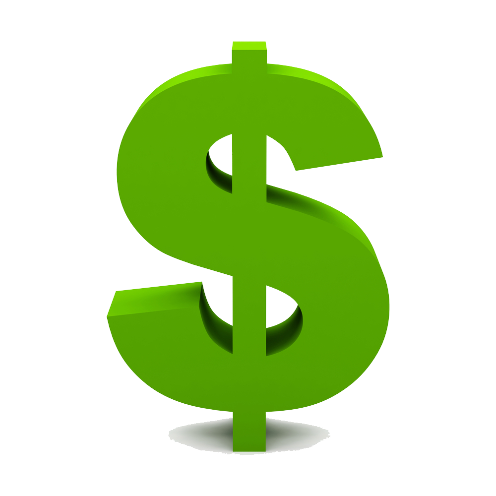 Green Dollar Symbol Transparent PNG Image