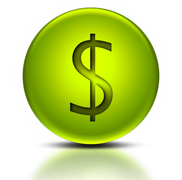 Green Dollar Symbol Transparent PNG Image