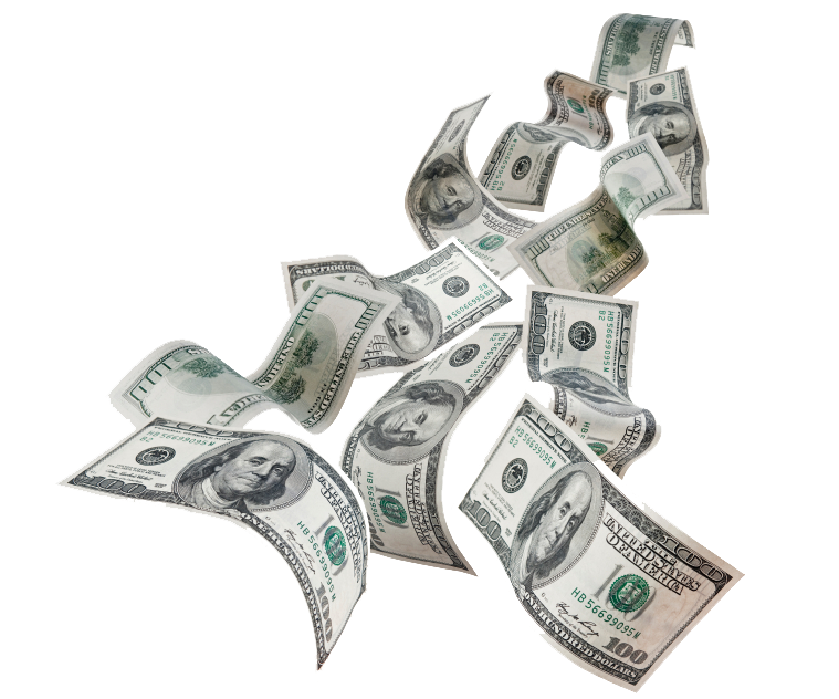 Flying Dollars Transparent PNG Image