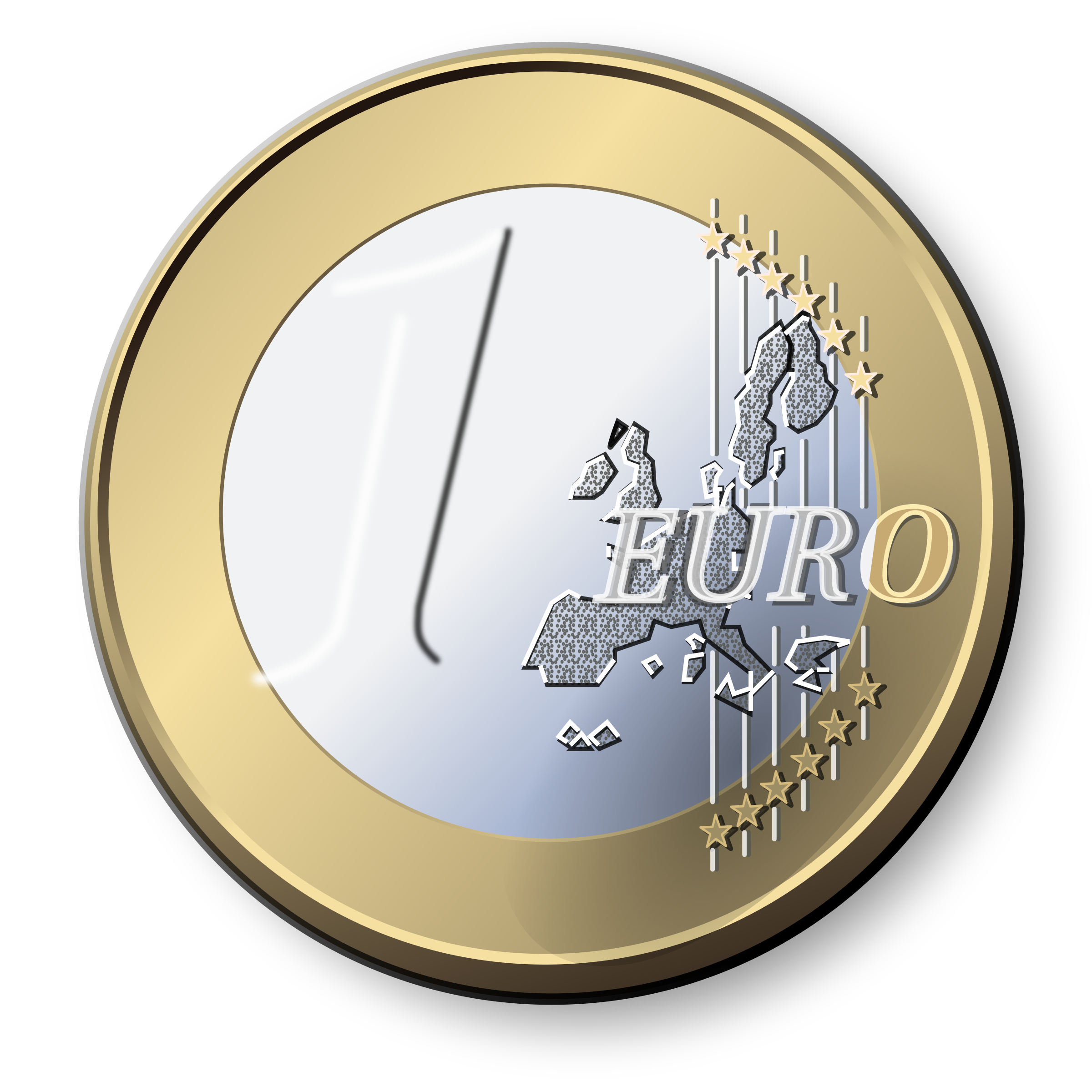 Euro Coin Background Transparent PNG Image