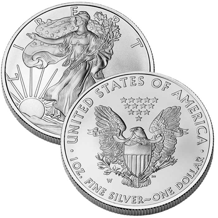 Silver Coins Transparent PNG Image