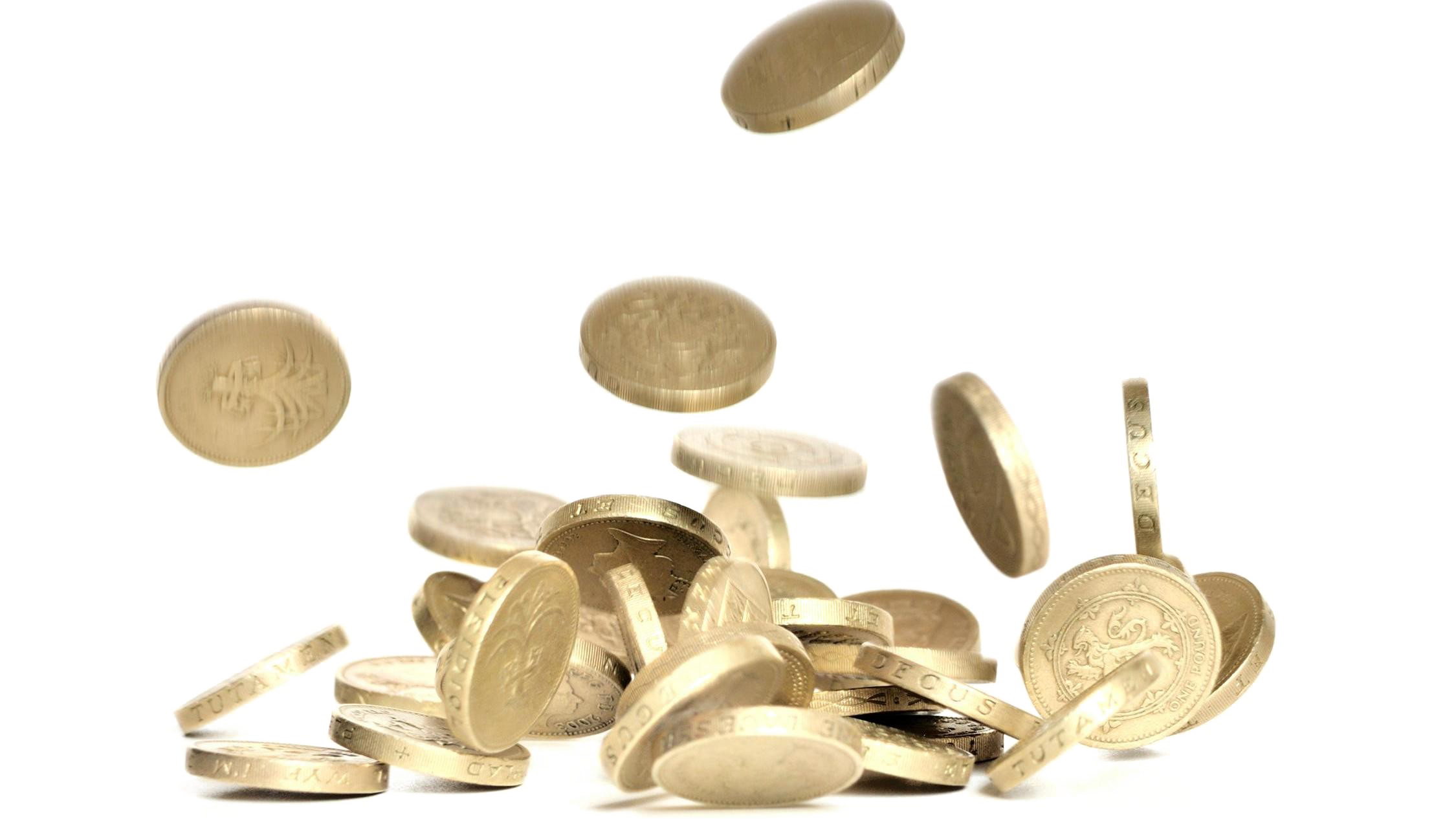 Falling Coins Transparent PNG Image