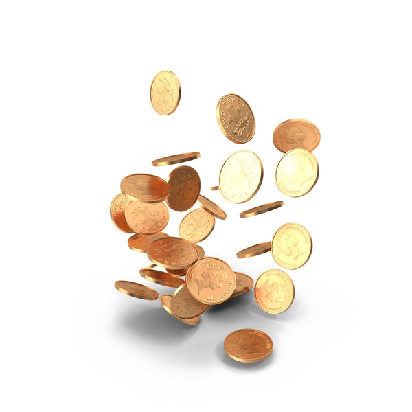 Falling Coins Transparent PNG Image