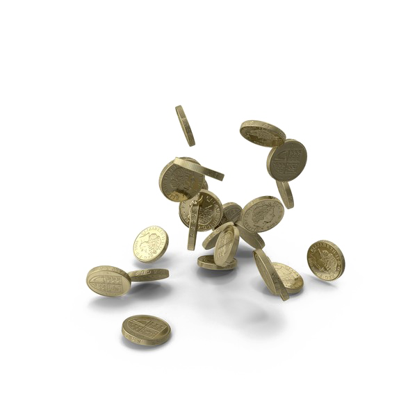 Falling Coins Transparent PNG Image