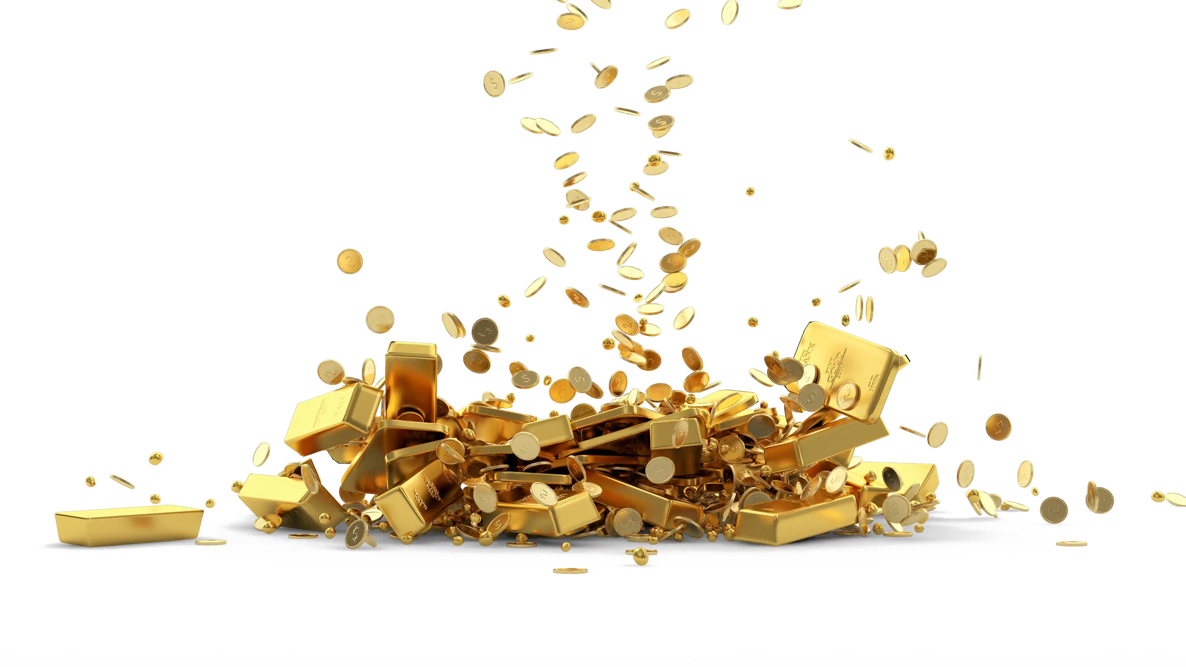 Falling Coins Transparent PNG Image
