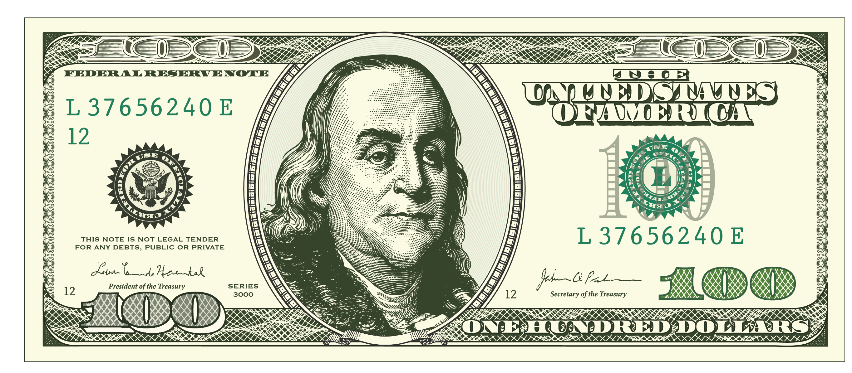 Banknotes Decorative Elements Transparent PNG Image