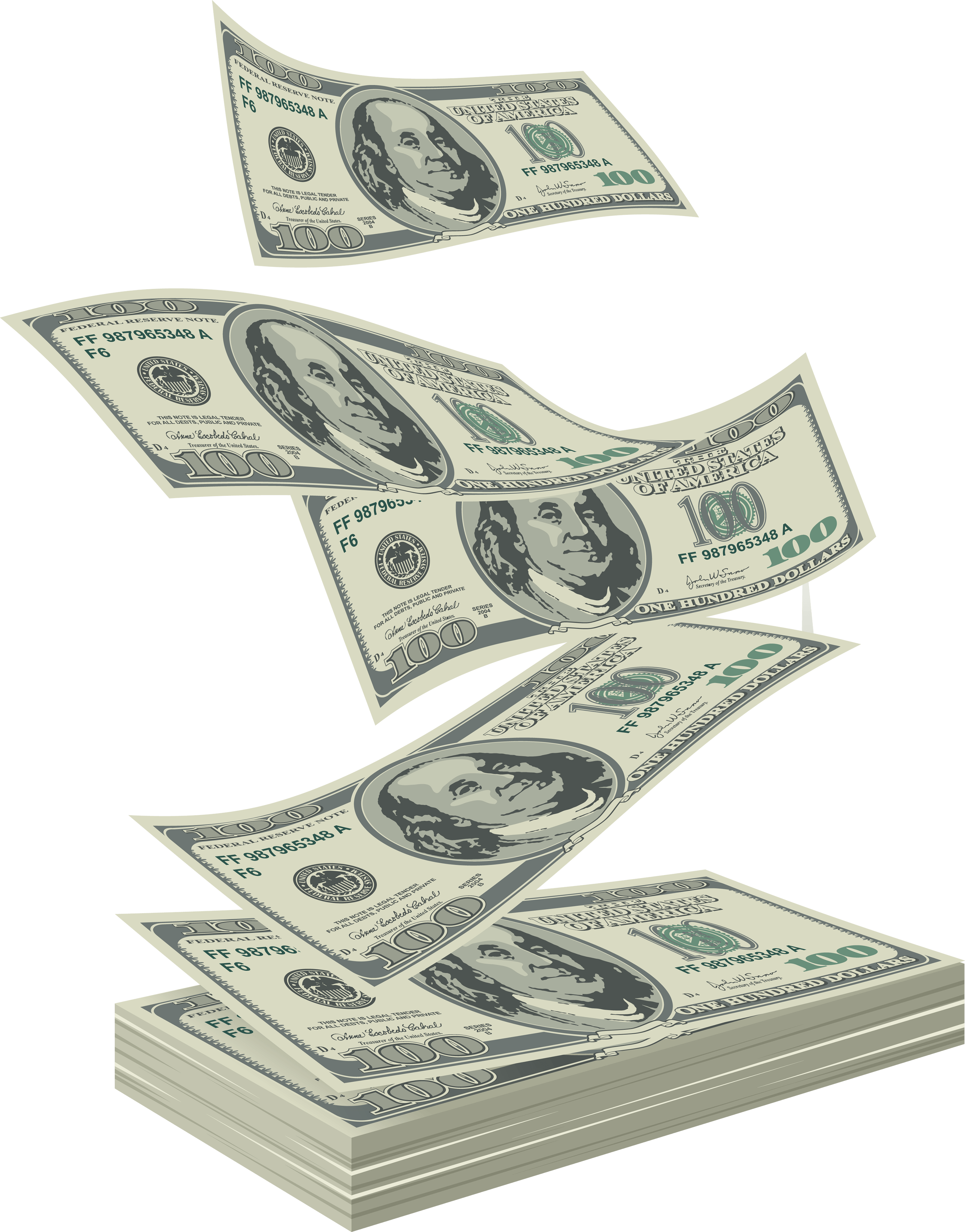Money Dollars Transparent PNG Image