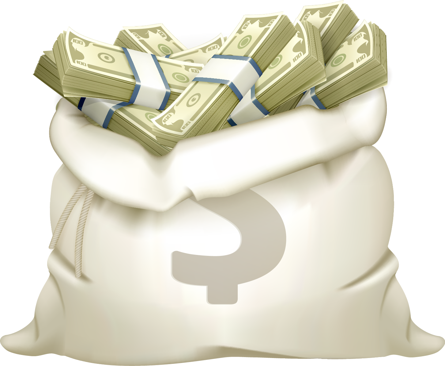 Money Coin Bill Illustration Bag Transparent PNG Image