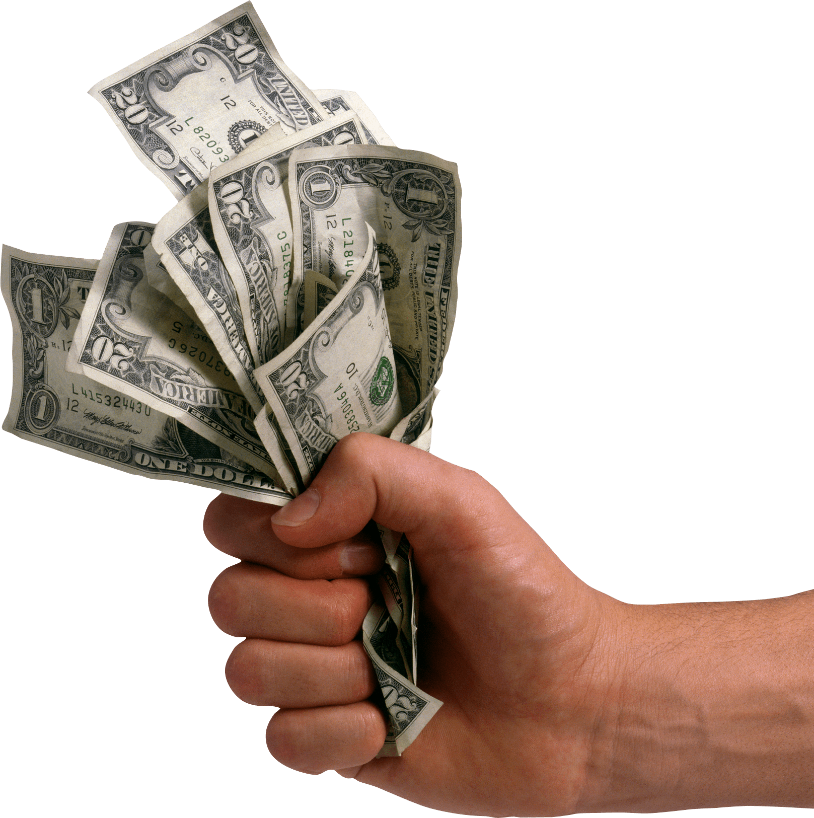 Money Dollars Hand Hands In Transparent PNG Image