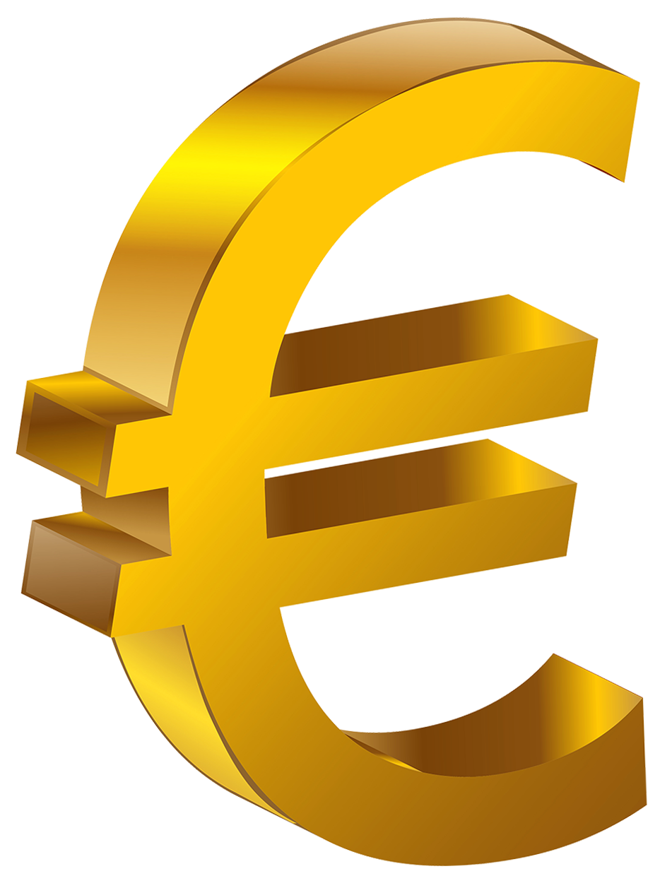 Sign Gold Euro Transparent PNG Image