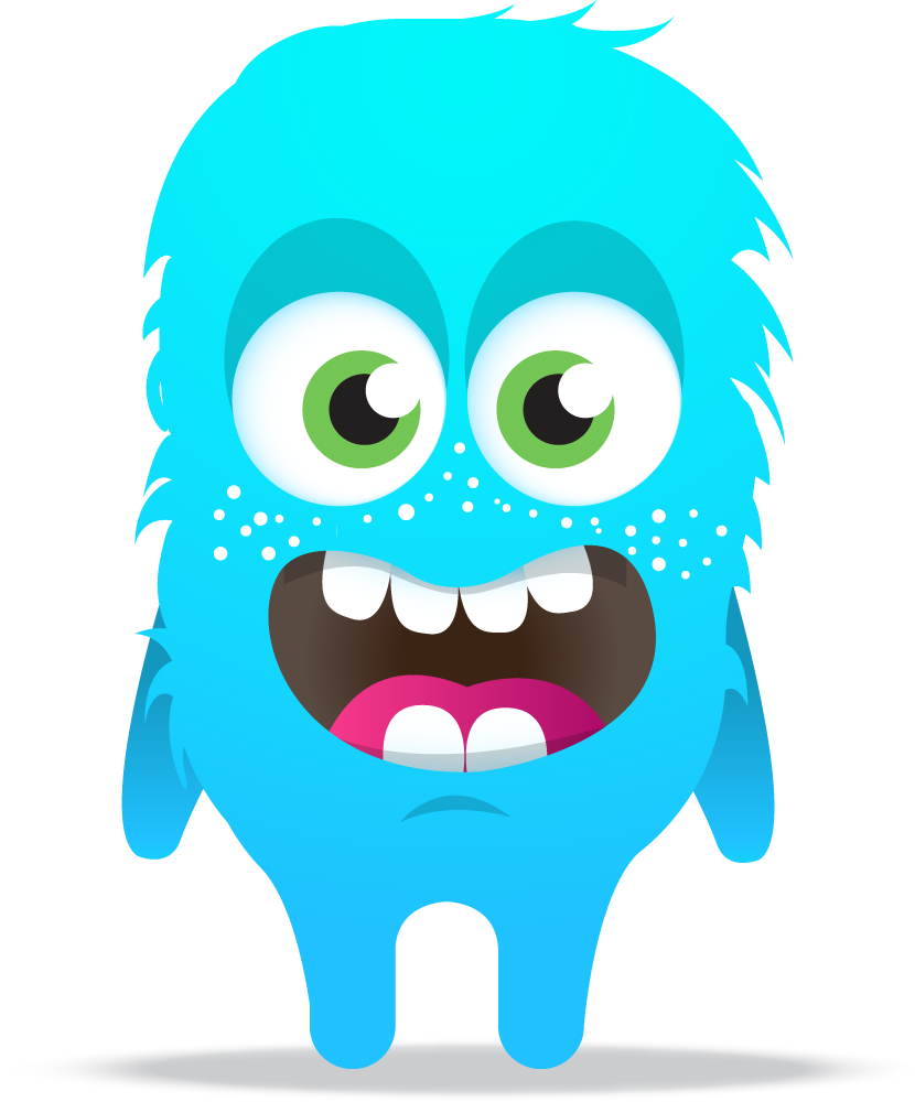 Blue Monster Background Transparent PNG Image