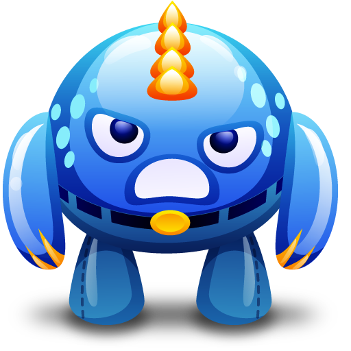 Blue Monster Transparent PNG Image