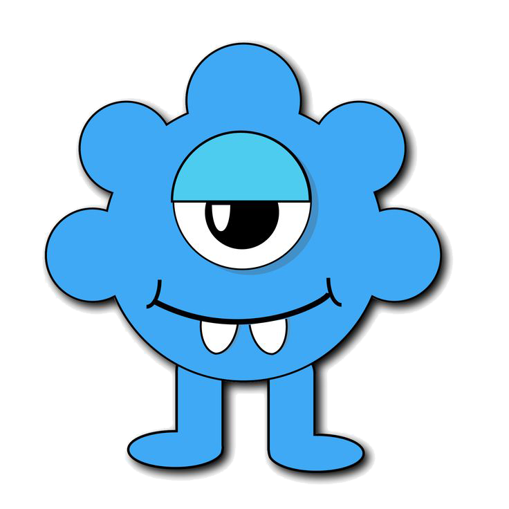 Blue Monster File Transparent PNG Image