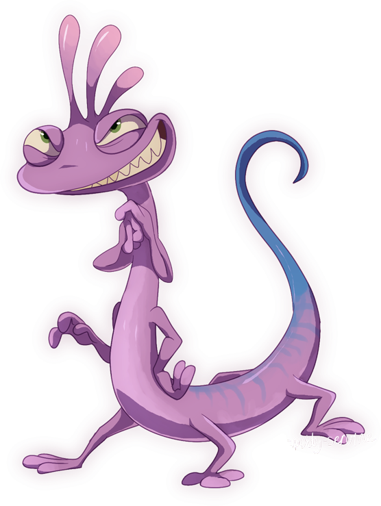 Purple Lizard Monsters Inc Transparent PNG Image