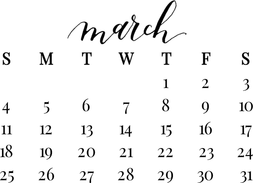 March Transparent PNG Image