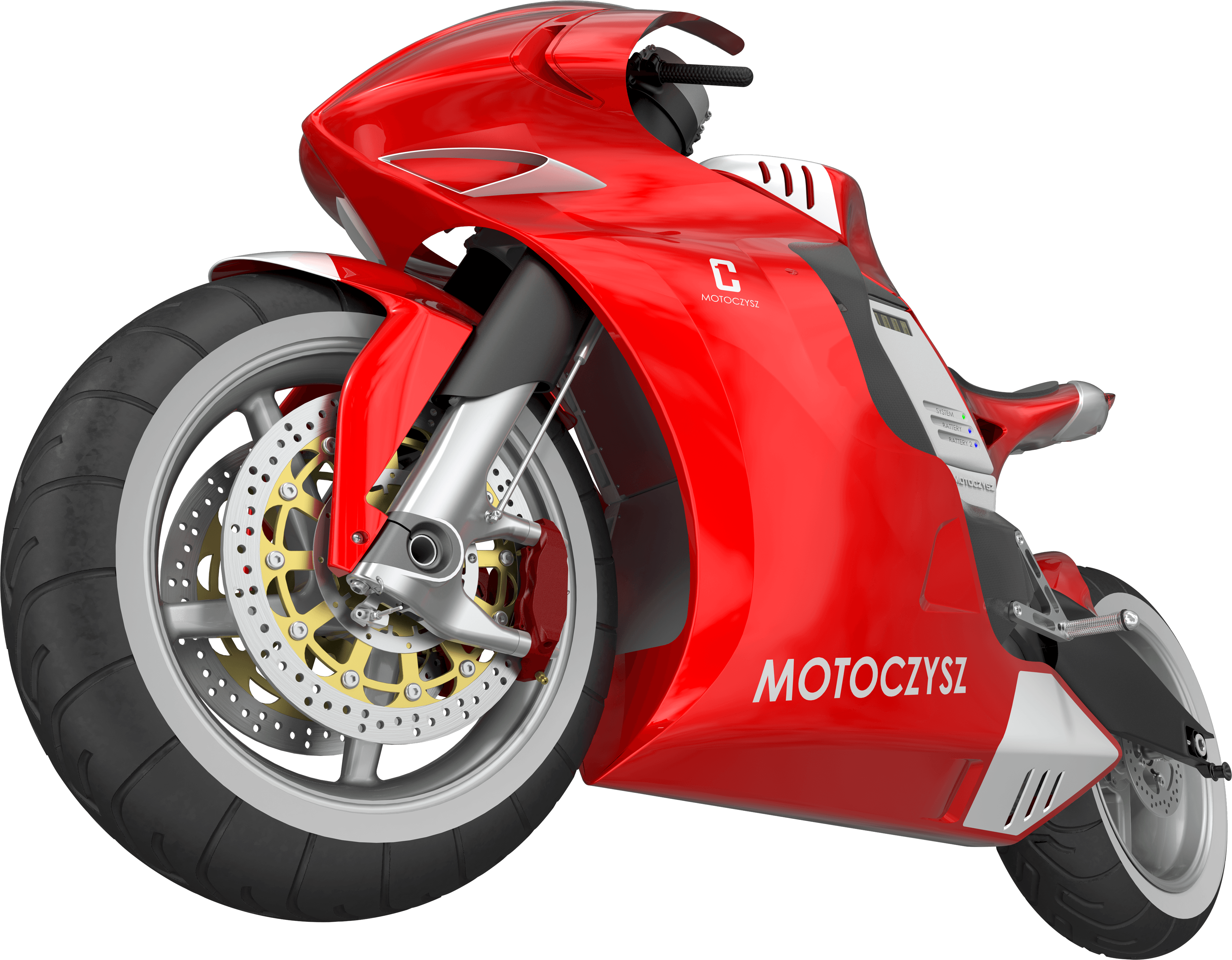 Red Moto Motorcycle Transparent PNG Image
