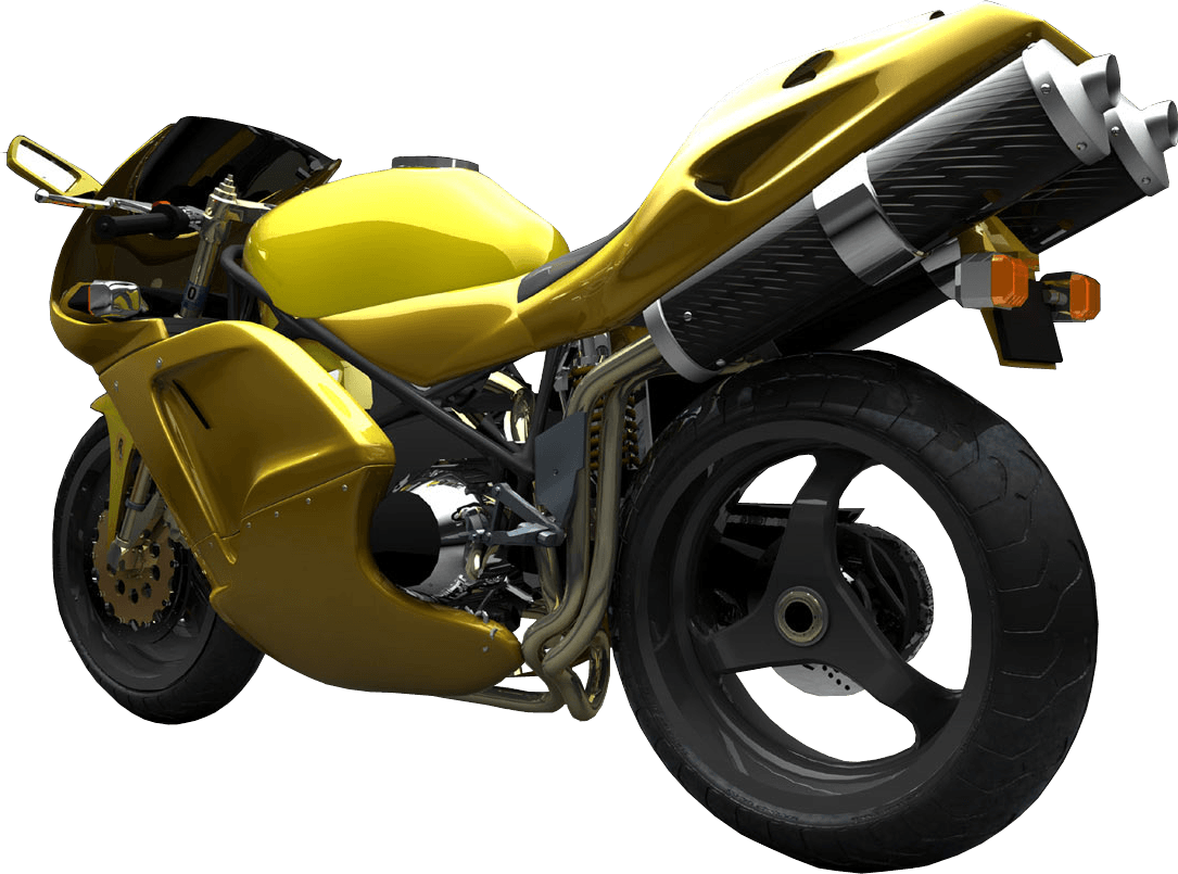 Yellow Moto Transparent PNG Image