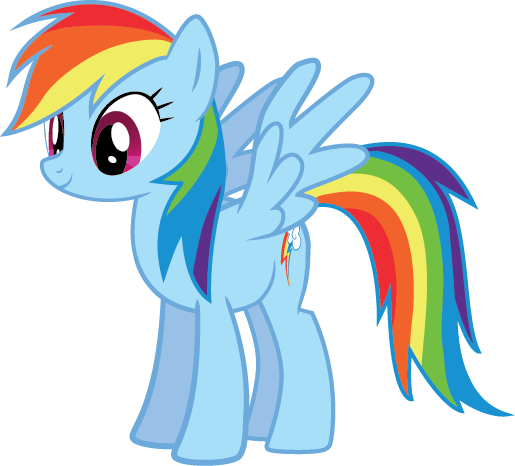 Rainbow Dash Vector Standing Transparent PNG Image