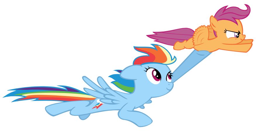 Rainbow Dash Flying Transparent PNG Image