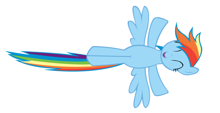 Rainbow Dash Flying Background Transparent PNG Image