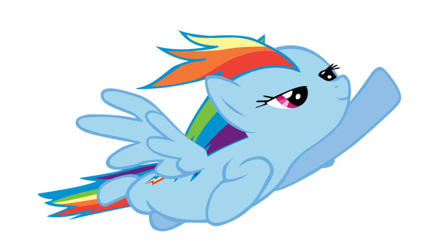 Rainbow Dash Flying Transparent PNG Image