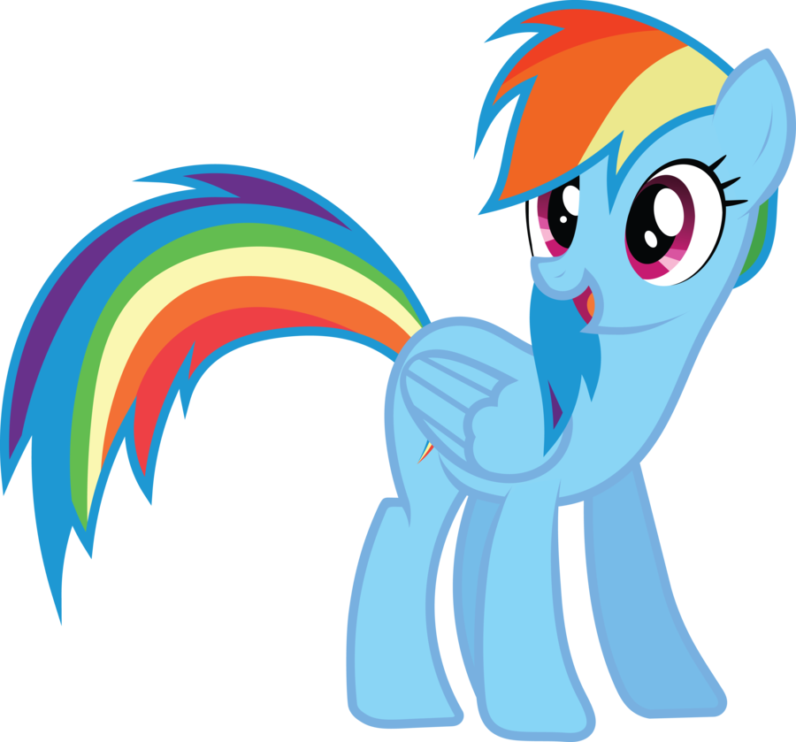 Rainbow Dash Vector Standing Transparent PNG Image