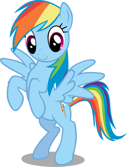 Rainbow Dash Vector Standing Transparent PNG Image