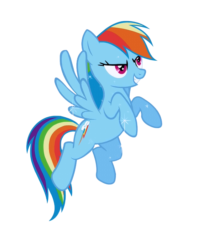 Rainbow Dash Vector Standing Transparent PNG Image