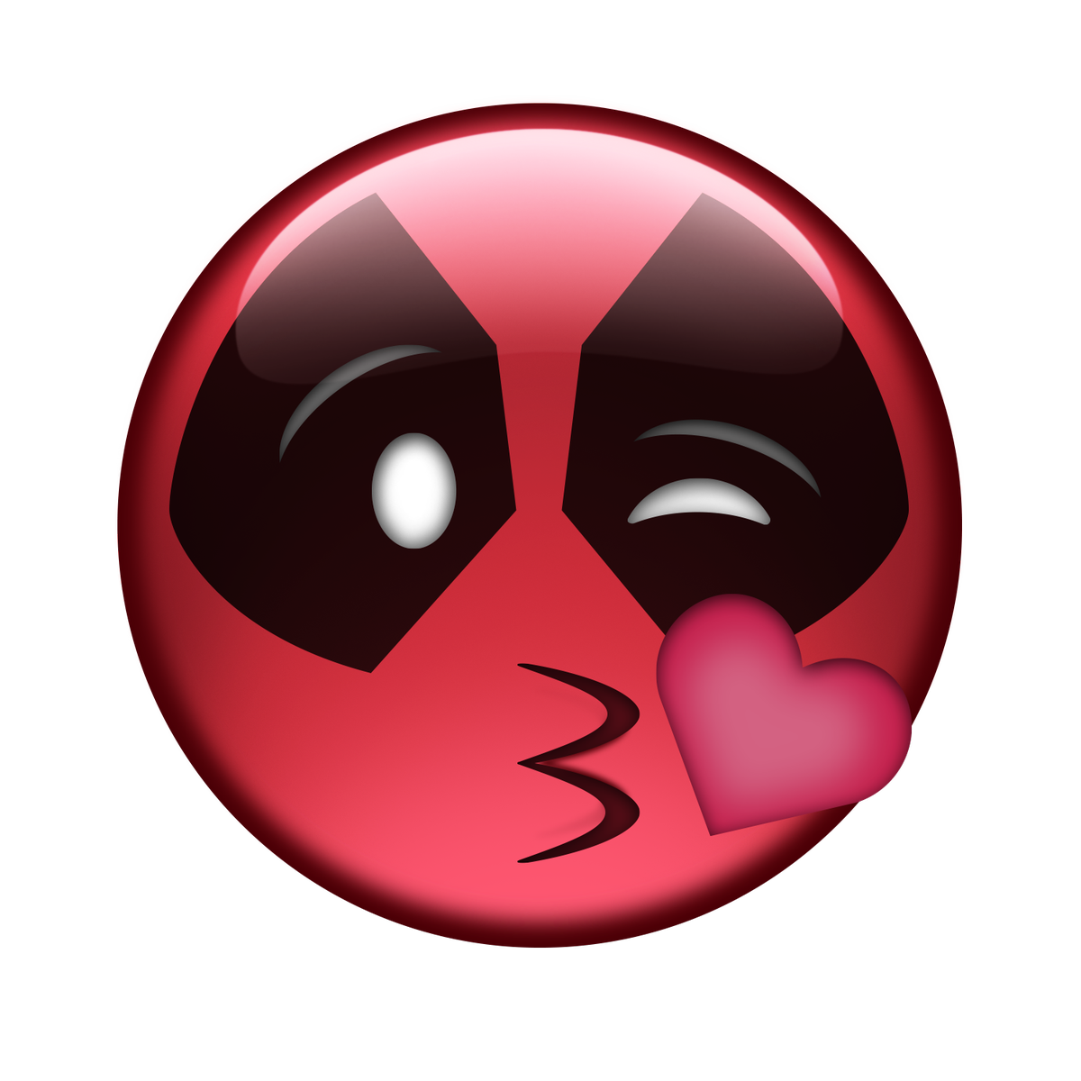 Pink Youtube Deadpool Skull Emoji Transparent PNG Image