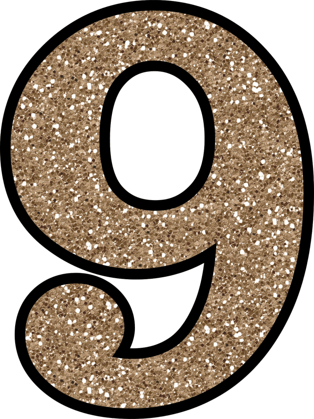 Glitter Number Transparent PNG Image