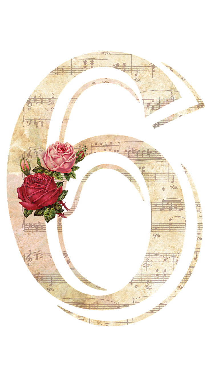 Floral Number Transparent PNG Image