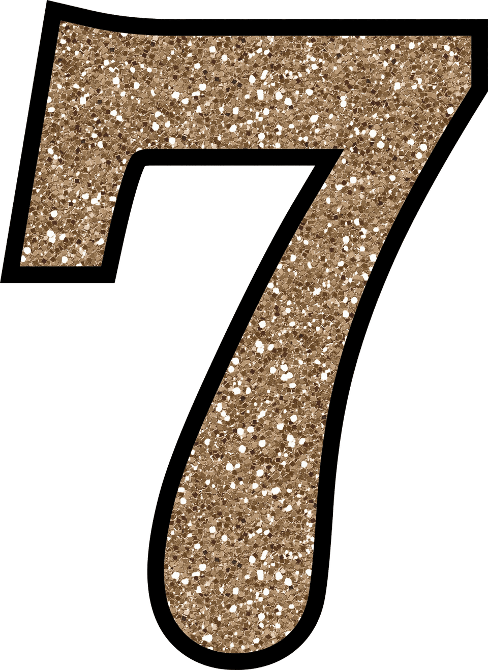 Glitter Number Transparent PNG Image