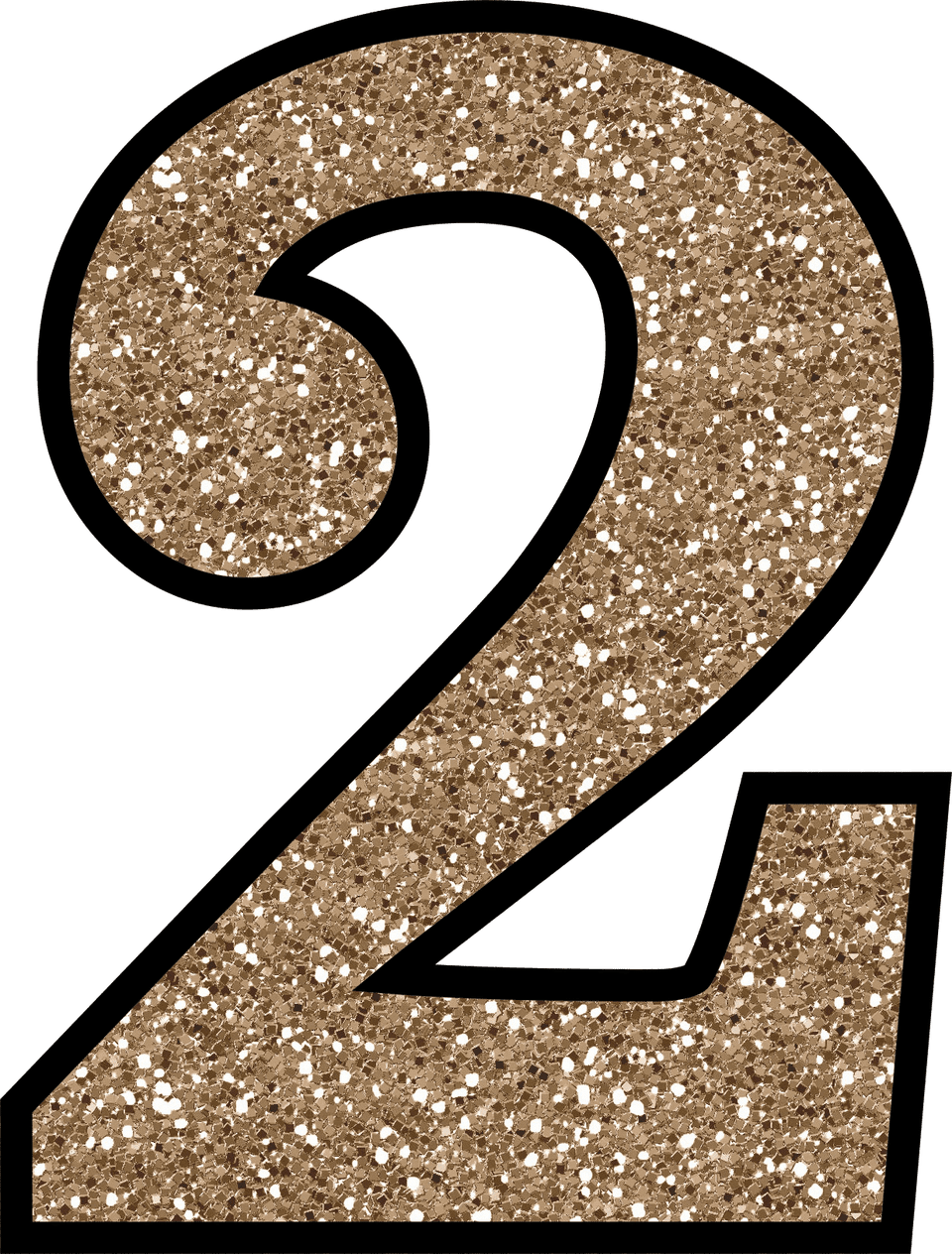 Glitter Number Transparent PNG Image