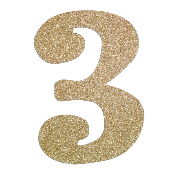 Glitter Number Transparent PNG Image