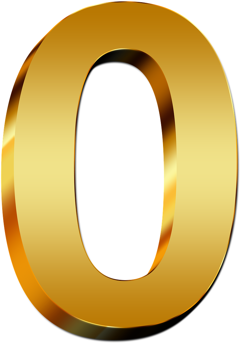 Number Gold Transparent PNG Image