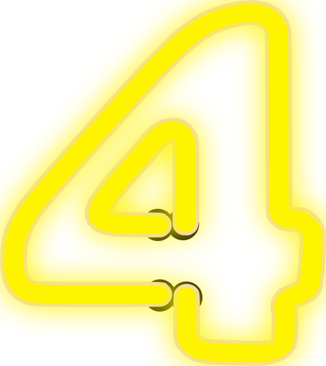 Neon Number Transparent PNG Image